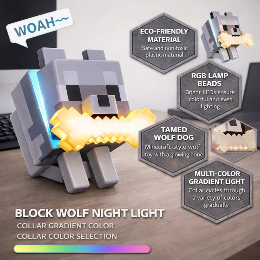 Blockwolf: touch-control gamer lamp